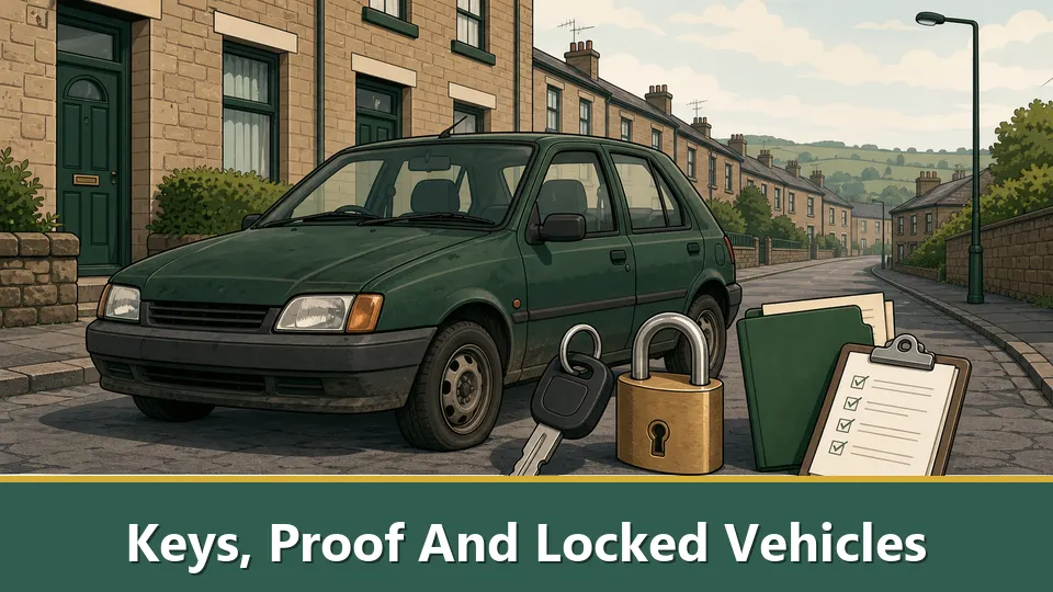 چابیاں، ثبوت اور Locked گاڑیاں